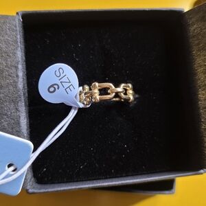 Mia Fiore, Made in Italy, 18 kt gold plated sterling silver Chain Link Ring